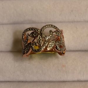 Diamond Accent Leaf Design Ring
